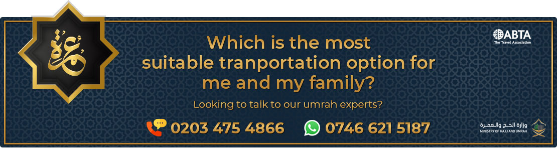 most suitable transportation option for Umrah