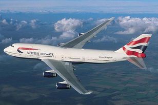 British Airways Boeing 747 flying