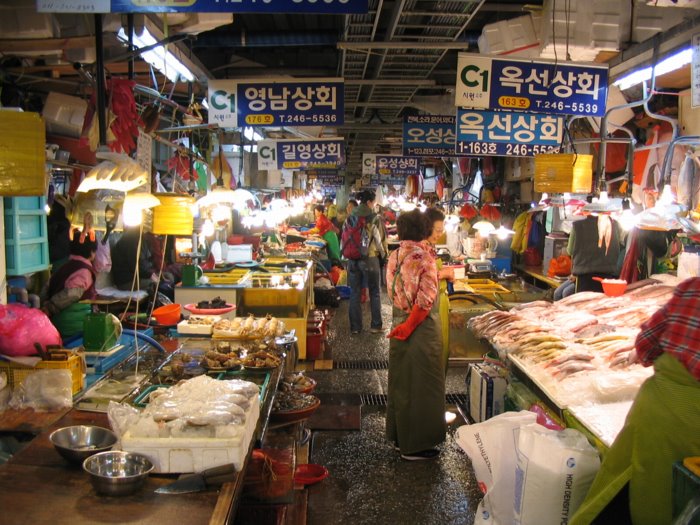 Busan Fish Market South Korea Fish market street