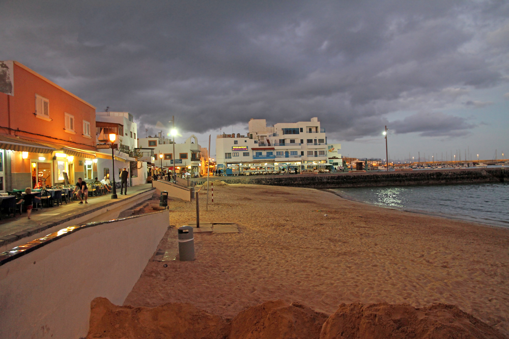 Harbor Corralejo beach Fuerteventura island Canary islands Spain