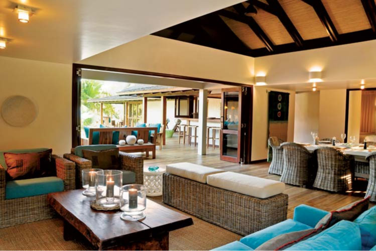 Inside of Desroches Island Resort Seychelles