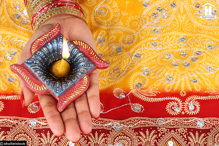 Handmade Diwali Diya Lamp in Hand