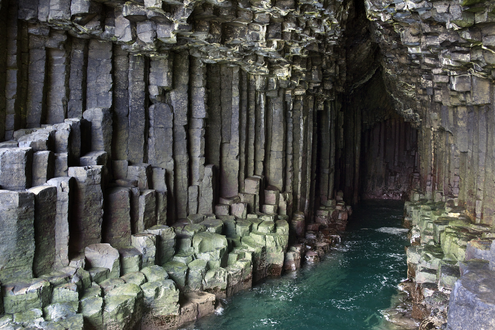 Fingal's Cave on the island of Staffa in the Treshnish Islands Scotland