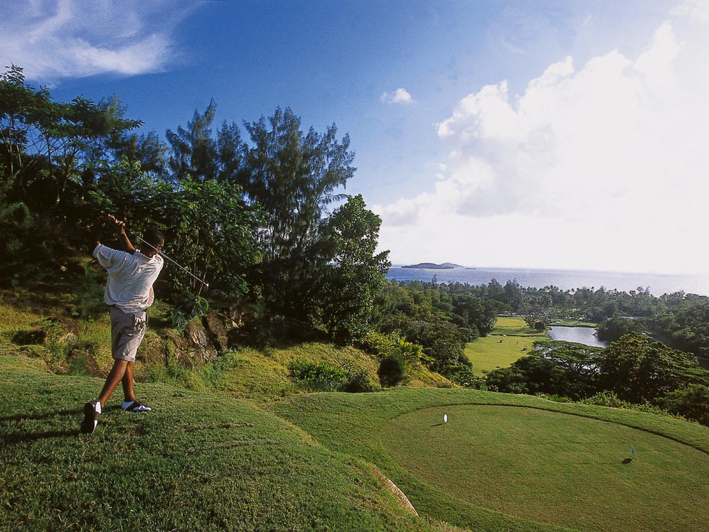 Golfing in Seychelles