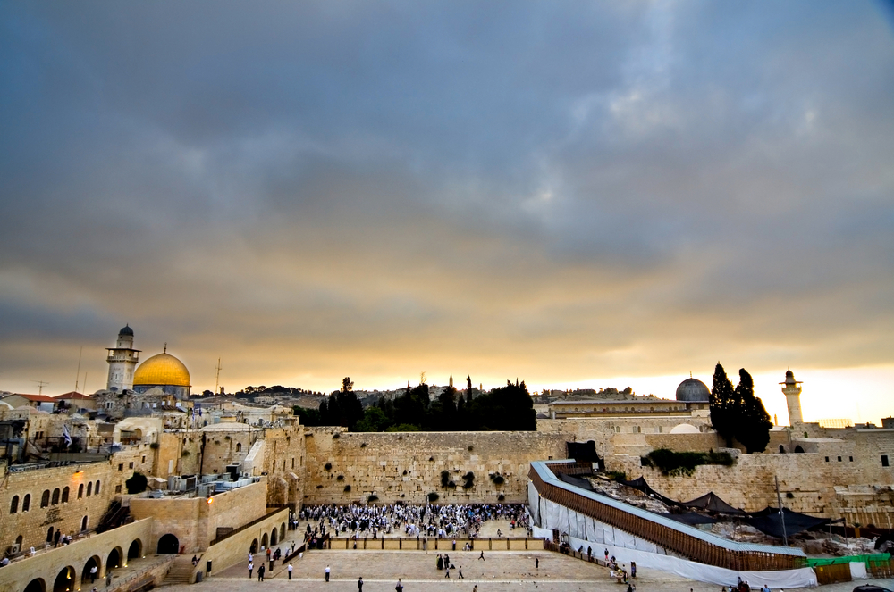 Beautiful Jerusalem landscape at sunrise