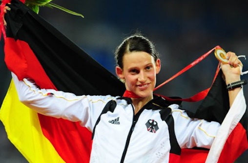 Lena Schoneborn German Olympic Champion with Gold medal