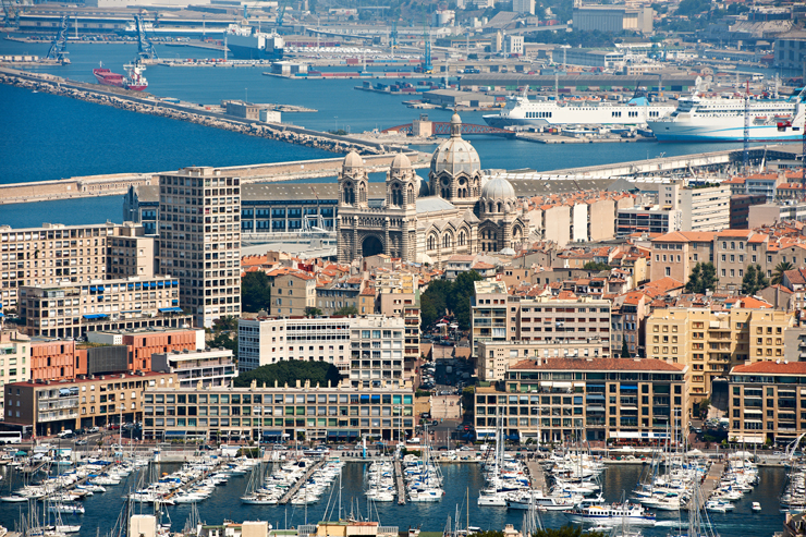 Marseille City France Marseille city and cargo harbour France