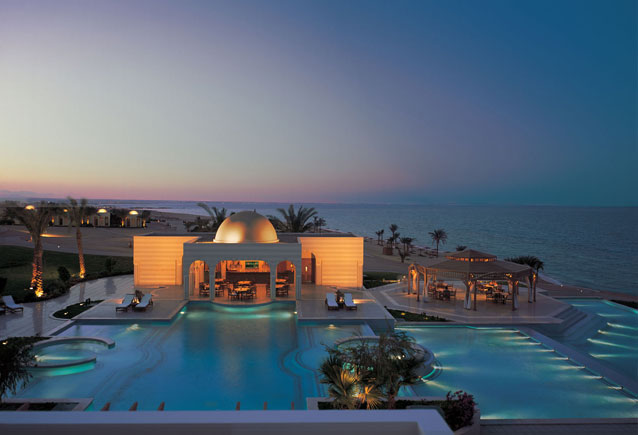 Night view of Oberoi Sahl Hasheesh Egypt