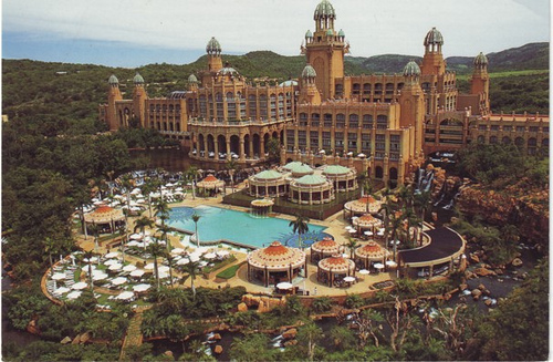 Ariel view of Palace of The Lost City at Sun City