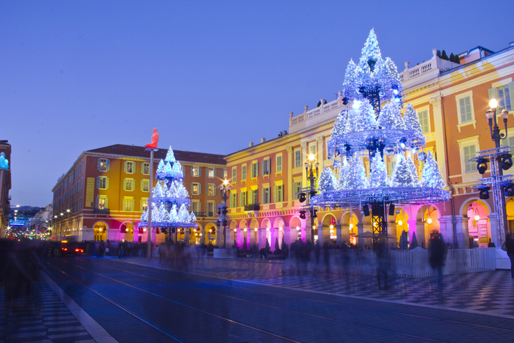 Nice decorated for Christmas, France