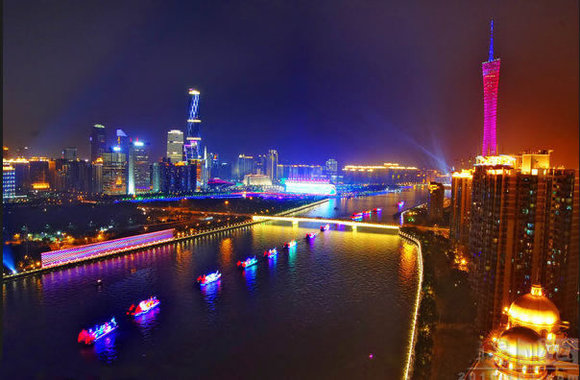 Nightview of Pearl River Guangzhou