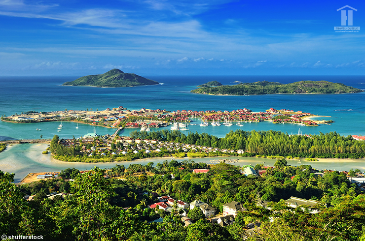 Seychelles Islands Seychelles Islands and luxury Eden Island from Victoria viewpoint, Mahe