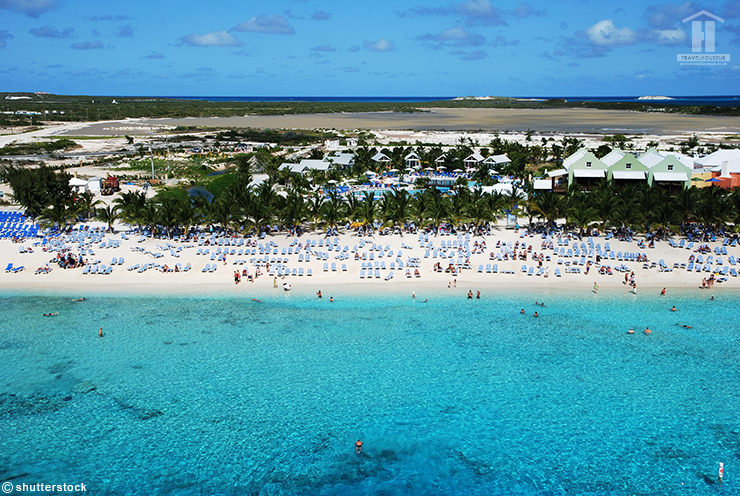 Cruise ship terminal beach Grand Turk, Turks and Caicos Island
