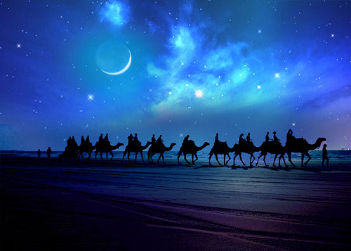 ramadan Camels on desert