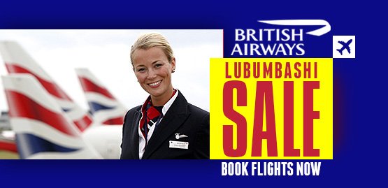 Cheap Flight to Lubumbashi with British Airways