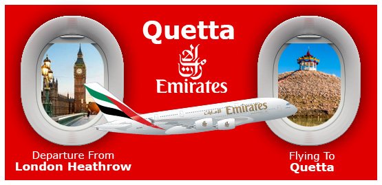 Cheap Flight to Quetta with Emirates